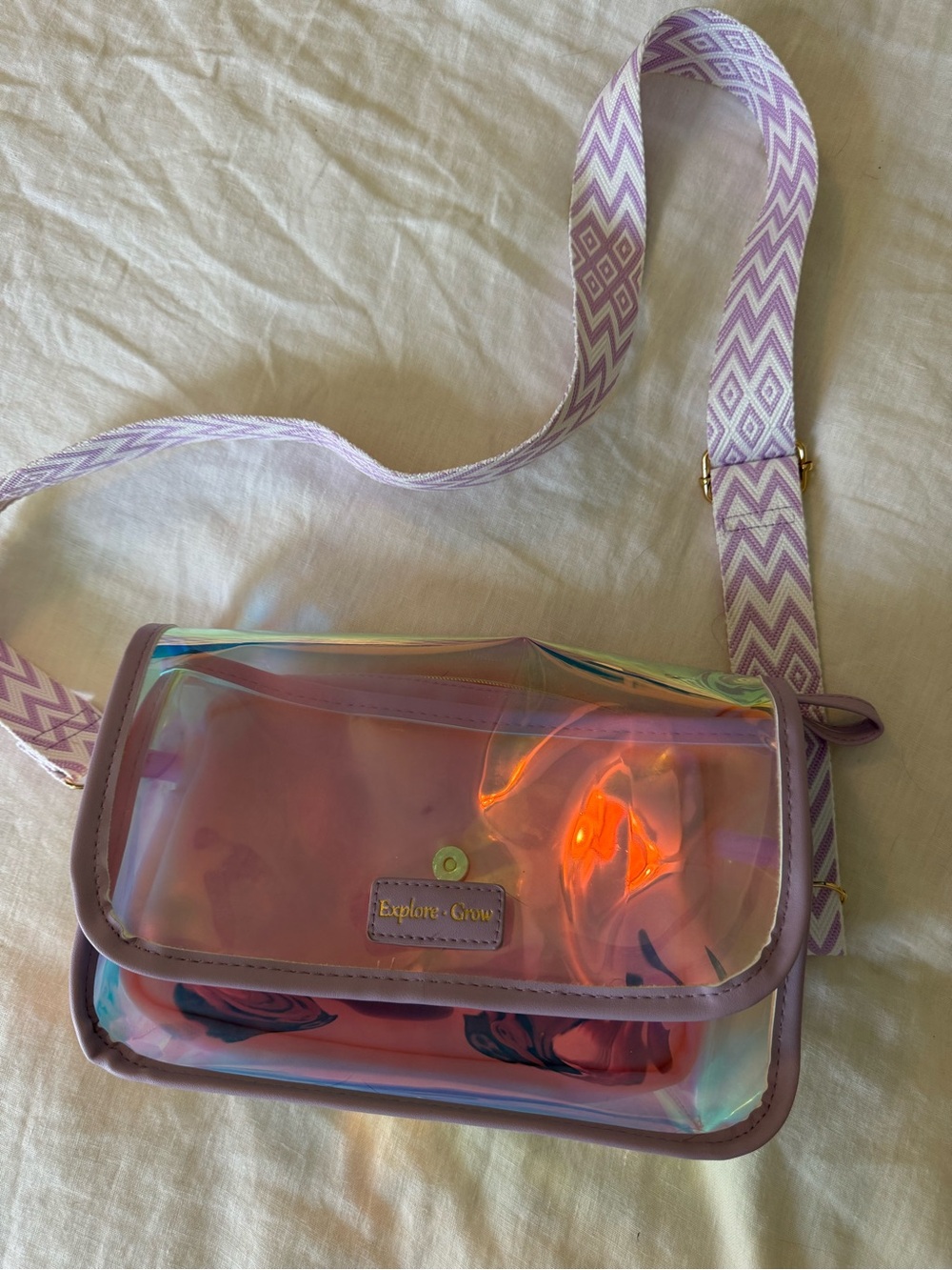 Iridescent Lilac Crossbody Bag